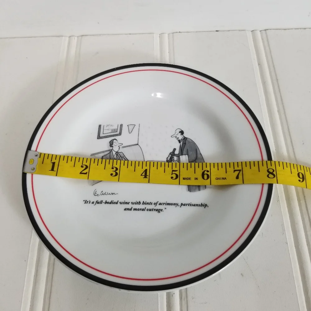 Restoration Hardware New Yorker Plate White Waiter Leo Cullum The Cartoon Bank